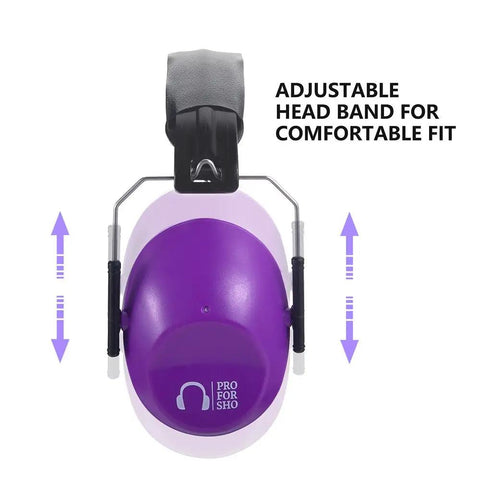 34 dB NRR Hearing Protection Ear Muffs For Loud Events And Sensory Use, Dope Compact Lightweight Purple Design, High Noise Reduction Earmuffs For Concerts Studying And Everyday Crowd Noise