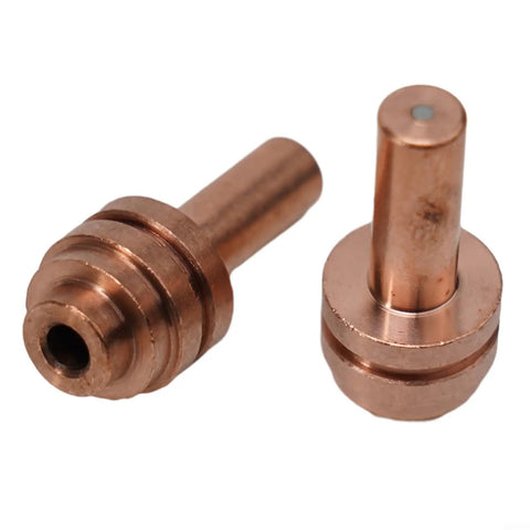 Copper tips from the 20 Piece Plasma Cutter Tips And Electrodes Set For 375 Xtreme Spectrum Torches ICE-25C ICE-27C ICE-27T