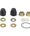 Built Tough And Dead Reliable 14mm Screw Kit For E Bike Hub Motor including black rubber caps, washers, and nuts for axle upgrades.