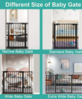 Extra Wide Baby Gate For Openings 59.84 To 62.60 Inches Large Walk Through Safety Gate comparison with narrow, standard, wide gates.