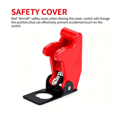 Universal Rocker Toggle Switch With Waterproof Cap 2 Pin SPST On Off Switch Rugged Metal Lever 10A 12V DC And 6A 24V DC For Cars Trucks Boats Pack Of Four Great For Marine Auto Boat Use red safety cover