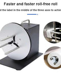 Bi-Directional Label Rewinder Machine Adjustable Width Up To 120Mm Automatic Speed Sync For Smooth Quiet Operation Tool-Free core setup with label holder