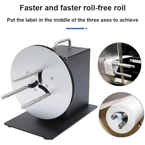 Bi-Directional Label Rewinder Machine Adjustable Width Up To 120Mm Automatic Speed Sync For Smooth Quiet Operation Tool-Free core setup with label holder
