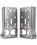Two metal heavy duty garage door track lift brackets for 2 inch track fits 7/16 inch stem rollers durable and easy to install