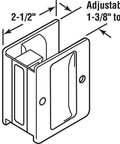 Diagram of Pocket Door Passage Pull in Satin Nickel Finish with measurement details; solid brass construction, single pack.