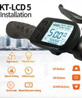 Smart LCD Display Meter KT LCD5 for Electric Bikes 24V to 52V compatible waterproof bike computer screen on handlebar installation
