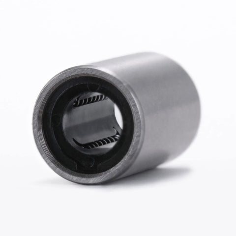 LM4UU 4x8x12mm Linear Motion Bearings Set 4 Pcs For DIYers 3D Printers CNC Machines And Workbenches Chrome Steel Close-up View