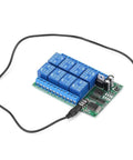 Eight Channel DTMF Relay Module For Phone Voice Control 12V DC Remote Switch Kit with 3.5mm audio cable