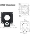 Heavy Duty Hollow Rotary Actuator Direct Cam Indexer Replacement For Cnc Cutting Tables, showing dimensions and design details.