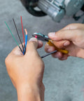 Built Tough High Temp Hall Sensor For Motors And Electric Tools Digital Hall Sensor With Easy Wire Lead Copper And Plastic Build Temperature Design Delivers Crisp Signal For EV Motors Power Tools And Industrial Use, wire leads being cut