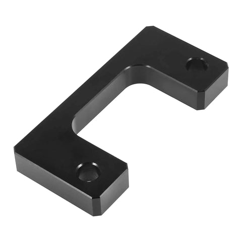 One Inch Front Leveling Lift Kit And Heavy Duty Strut Spacers To Drop The Sag And Raise The Bar For Chevy Silverado 1500 And Gmc Sierra 1500 Pickup Trucks 2007 Through 2019 aluminum strut spacer block in black.