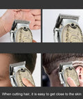 Top Shelf Cordless Hair Clippers For Men Offering Barber Grade Electric Hair Cutter displayed near hand and hair for precise cuts.