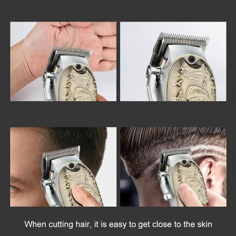 Top Shelf Cordless Hair Clippers For Men Offering Barber Grade Electric Hair Cutter displayed near hand and hair for precise cuts.