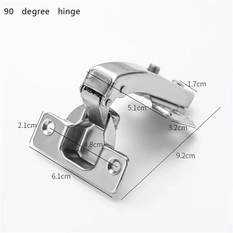 90 Degree Corner Fold Cabinet Hinges With Mounting Screws For Kitchen And Bathroom Cupboards, No Fuss Surface Install, Right Angle Cabinet Hardware