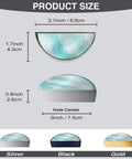 2 Pack Sky Blue Fluid Art Cabinet Pulls With Gold Dust Accents 3 Inch Center Hole Brushed Nickel Semicircle Drawer Handles size chart