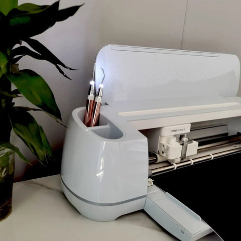 LED Weeding Tool Set For Vinyl With Light No Fuss Pin And Hook next to Cricut machine