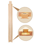 Premium Quality Undermount Drawer Slides Solid Beech Wood Center Mount Track 17 Inch Cabinet Glides close-up view of the grooves.