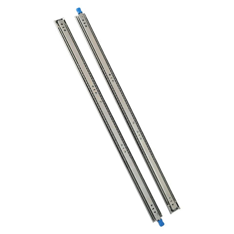Heavy Duty 40 Inch Drawer Slides Side Mount Full Extension For Cabinets And RVs Made Of Cold Rolled Steel Pair, angled view