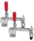 Two Pack Vertical Quick Release Toggle Clamps Zinc Plated Steel Welding Hold Downs Clamps For Woodworking Workshop Use