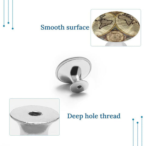 Slick Antique Stainless Steel Cabinet Knobs And Round Drawer Handles Two Pack for smooth surface with deep hole thread.