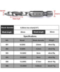 Heavy Hitter Hex Shank Drill Tap Bit Set With Split Point Tips For Smoother Tapping Deburring 6.35mm hex shank detail view.