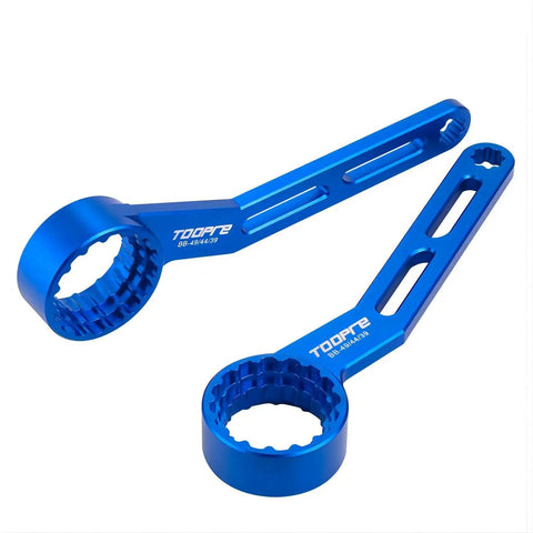 Blue Six In One Bicycle Bottom Bracket Tool For Hollowtech II And PF30, 12 And 16 Notch Wrench, CNC Machined Aluminum BB Tool