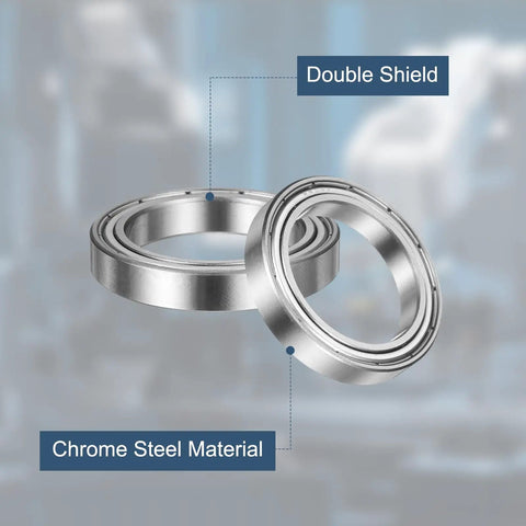 Five Pack 6806ZZ Deep Groove Ball Bearings 30 x 42 x 7mm Chrome Steel Double Shield Low Noise ABEC5