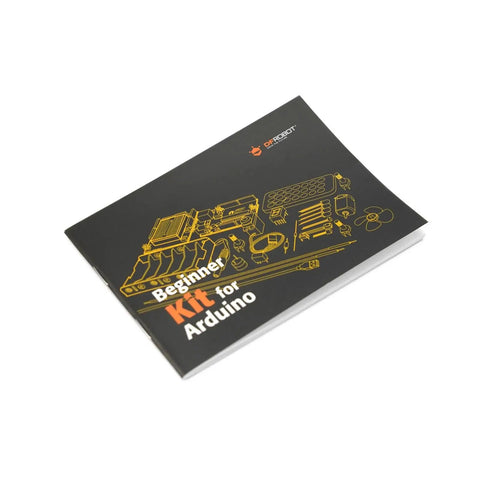 Manual cover from Advanced Arduino Starter Kit with 30 projects and 190 plus components for adults and makers.