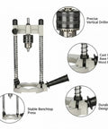 Convert Your Handheld Drill Into A Stable Benchtop Press With A Cast Iron Base For Wood And Metal Achieve Precise Vertical Drilling