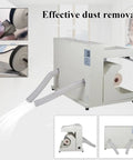 ZGOOD 550W Large Space Bench Grinder Buffing Machine With LED Light, showing effective dust removal with dual hose attachment.