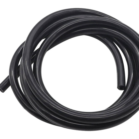 Coiled 6.6 Ft Silicone Vacuum Hose For Automotive High Temperature 130 PSI Three Eighths Inch Inner Diameter 10mm Outer Diameter 16mm Black