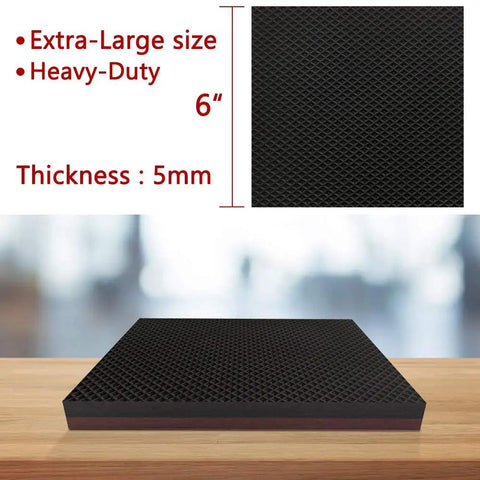 Non Slip Furniture Pads Eight Pack, 6 Inch Grippers For Hardwood Floors, Self Adhesive Rubber Furniture Feet, Anti Slide Protectors That Stop Couch Skidding On Tables, Chairs, Beds And Appliances
