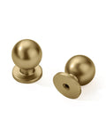 Champagne Bronze Cabinet Knobs 4 Pack, 1 Inch Single Hole Dresser Drawer Pulls For Bathroom Cabinets, stylish round knobs shown