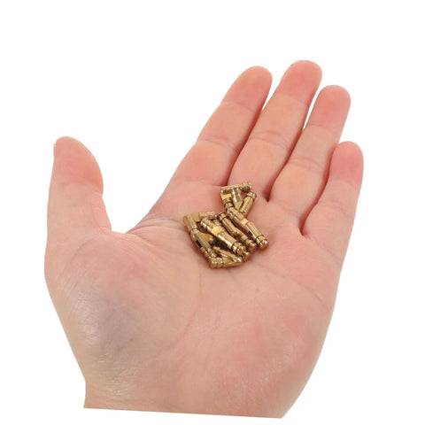 Brass Invisible Barrel Hinges Set 25 Pcs Concealed Small Cylinder Hidden Hardware in hand