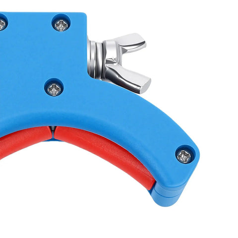 Cable Tray Roller Guide 65mm Blue ABS And Stainless Steel Wire Pulling Pulley For Indoor Outdoor Wiring With Easy Peasy Wire Routing And Simple Adjustable Installation, close-up