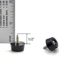 Heavy Duty Rock Solid Screw On Rubber Feet For Cutting Boards And Kitchen Setup Non Slip Table Leg Caps Stabilizer Bumpers Quick Fix Anti Slide 8 Screw Fit 100 Pack Smooth Surface measuring 1/2 inch