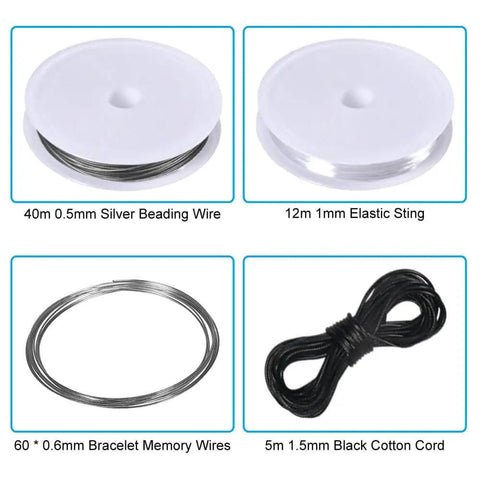 All In One Jewelry Making Kit With Pliers, Findings, Beading Wires And Repair Tools For Adults And Beginners wires detail