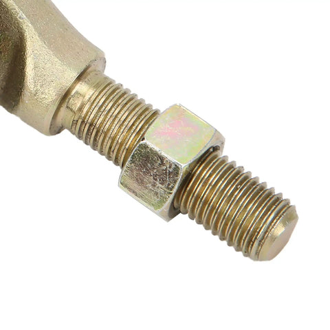 Close-up of M10 threaded ball joint with nut, part of M10 Pair Ball Joint And Tie Rod End Replacement Kit For Atv Utv Off Road Suspension.