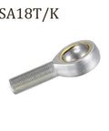 2 Pack Rod End Joints With 18mm Bore And M18x1.5 Right Hand Thread, Includes Jam Nuts on zinc-plated housing