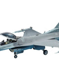 F-16CJ Fighting Falcon 1/72 scale plastic model kit with AIM-120C and AIM-9M missiles, pilot figure, USAF fighter bomber SEAD ready