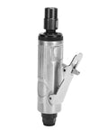 Real Deal Heavy Duty Air Die Grinder With Adjustable Speed Regulator 1/4 Inch Arbor featuring a metal body and air control lever.