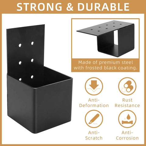 Heavy Duty Pergola Brackets Kit For 4x4 Wood Posts With Included Screws Joist Bracket Connector And Beam Support Built Tough