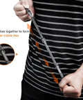 Person demonstrating joining Reusable 6 Inch Adjustable Cable Ties For Easy Cable Management Premium Nylon Hook Loop Straps