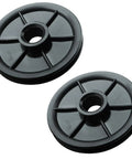 Heavy Duty Garage Door Idler Pulley Replacement For Chamberlain Liftmaster Square Rail Openers, two black pulleys, model 144C56.