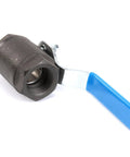 Beefy Ball Valve One And A Quarter Inch With Locking Handle OEM Replacement Part For Commercial Fryers shown from side angle