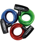 Bike Lock Cable Set With Keys 3 Pack Keyed Alike 6 Ft Long Braided Steel Cables In Blue Green Red