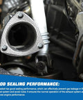 Exhaust flange gasket, 3.5-inch graphite, reinforced high-temp, 2-pack, front view.