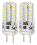 Top Tier 12V GY6.35 Bi Pin Led Bulb 3W 48 Smd Chips Cool White 6000K energy saving bulbs in clear housing, 2 pack.