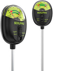 4 In 1 Soil Tester Moisture pH Sunlight And Fertility Meter with dual sensors for garden lawn farm plant care