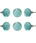 Crystal Bubble Knob Set Of 6 In Light Blue Dope Modern Glass Drawer Pulls For Cabinets Doors Dresser Wardrobe And Cupboards